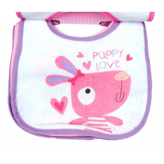  Rock a bye Baby Girl 7pk bibs 'Bunny, Kitty, Puppy' -- £2.99 per item - 12 pack